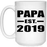Papa Established EST. 2019 - 15oz Coffee Mug