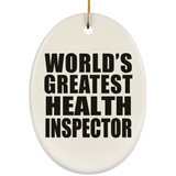 World's Greatest Health Inspector - Oval Ornament