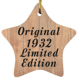 92nd Birthday Original 1932 Limited Edition - Star Ornament C