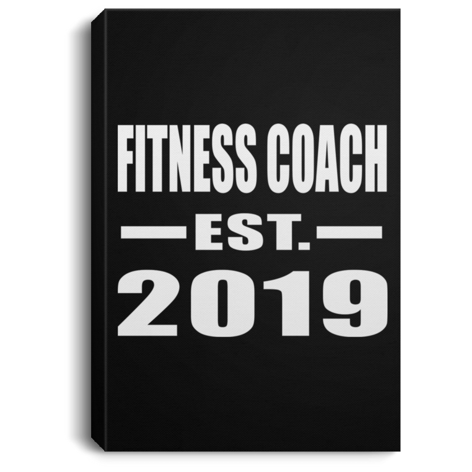 Fitness Coach Established EST. 2019 - Canvas Portrait