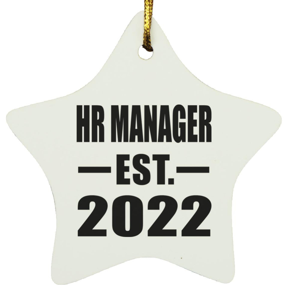 HR Manager Established EST. 2022 - Star Ornament