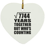 88th Anniversary Square Root of 7744 Years Who's Counting - Heart Ornament