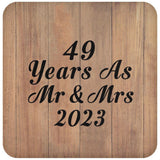 49 Years As Mr & Mrs 2023 - Drink Coaster C