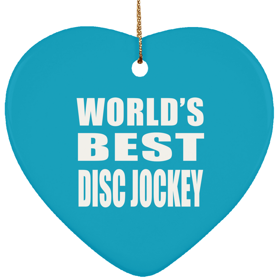 World's Best Disc Jockey - Heart Ornament