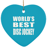 World's Best Disc Jockey - Heart Ornament