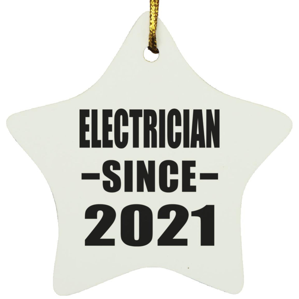 Electrician Since 2021 - Star Ornament