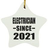 Electrician Since 2021 - Star Ornament