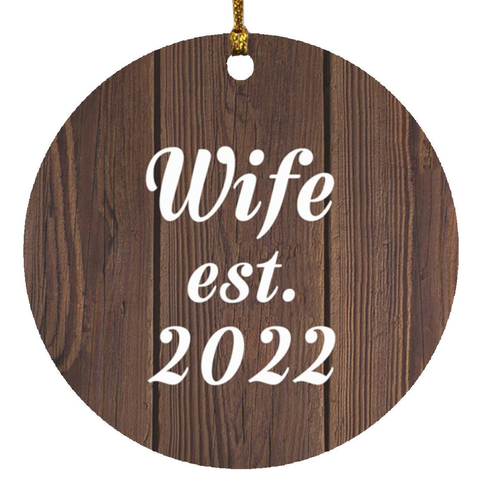 Wife Established EST. 2022 - Circle Ornament D