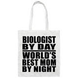 Biologist By Day World's Best Mom By Night - Tote Bag White
