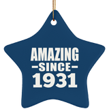 93rd Birthday Amazing Since 1931 - Star Ornament