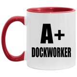A+ Dockworker - 11oz Accent Mug Red