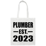 Plumber Established EST. 2023 - Tote Bag White
