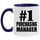 Number One #1 Purchasing Manager - 11oz Accent Mug Purple