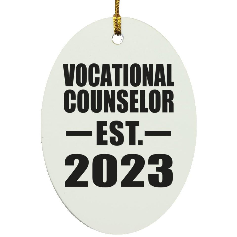 Vocational Counselor Established EST. 2023 - Oval Ornament