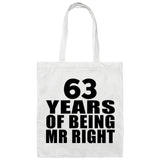 63rd Anniversary 63 Years Of Being Mr Right - Tote Bag White