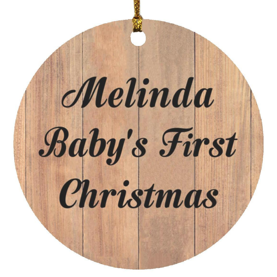 Melinda Baby's First Christmas - Circle Ornament C