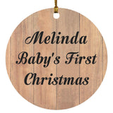 Melinda Baby's First Christmas - Circle Ornament C