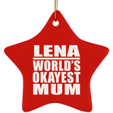 Lena World's Okayest Mum - Star Ornament