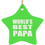 World's Best Papa - Star Ornament