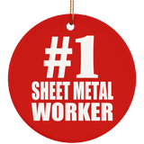 Number One #1 Sheet Metal Worker - Circle Ornament