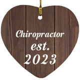 Chiropractor Established Est. 2023 - Heart Ornament D