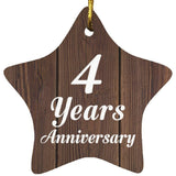 4th Anniversary 4 Years Anniversary - Star Ornament D