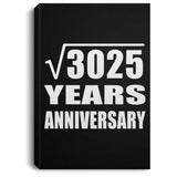 55th Anniversary Square Root of 3025 Years Anniversary - Canvas Portrait