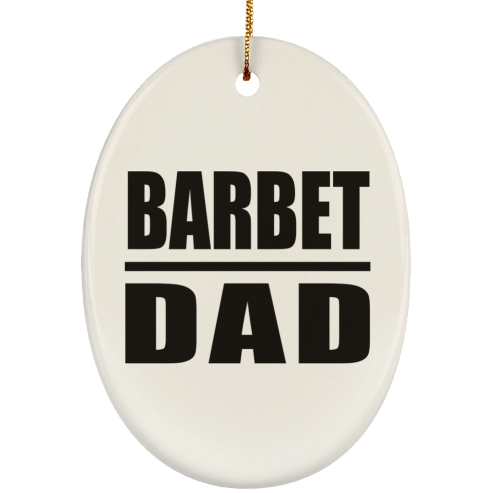 Barbet Dad - Oval Ornament
