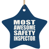 Most Awesome Safety Inspector - Star Ornament