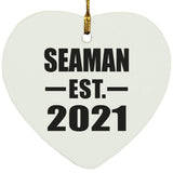 Seaman Established EST. 2021 - Heart Ornament