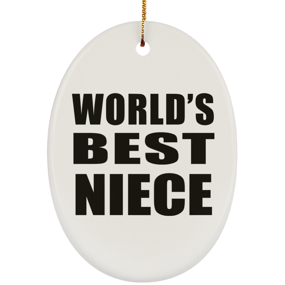 World's Best Niece - Oval Ornament