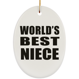 World's Best Niece - Oval Ornament