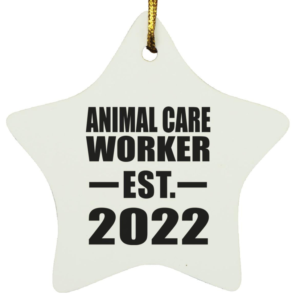 Animal Care Worker Established EST. 2022 - Star Ornament