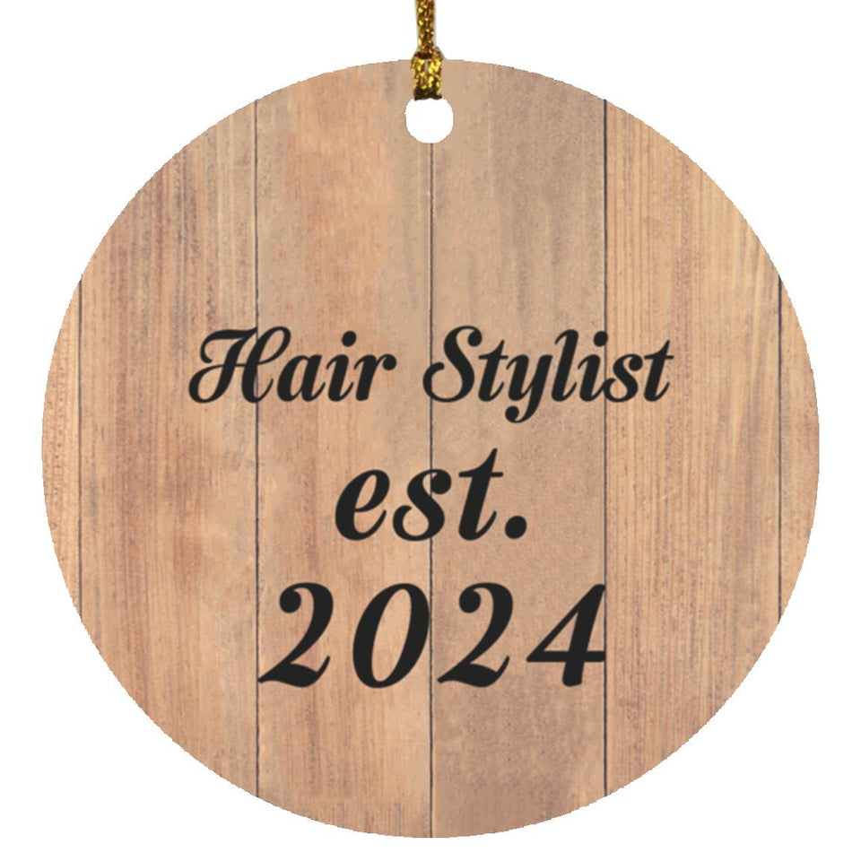 Hair Stylist Established Est. 2024 - Circle Ornament C