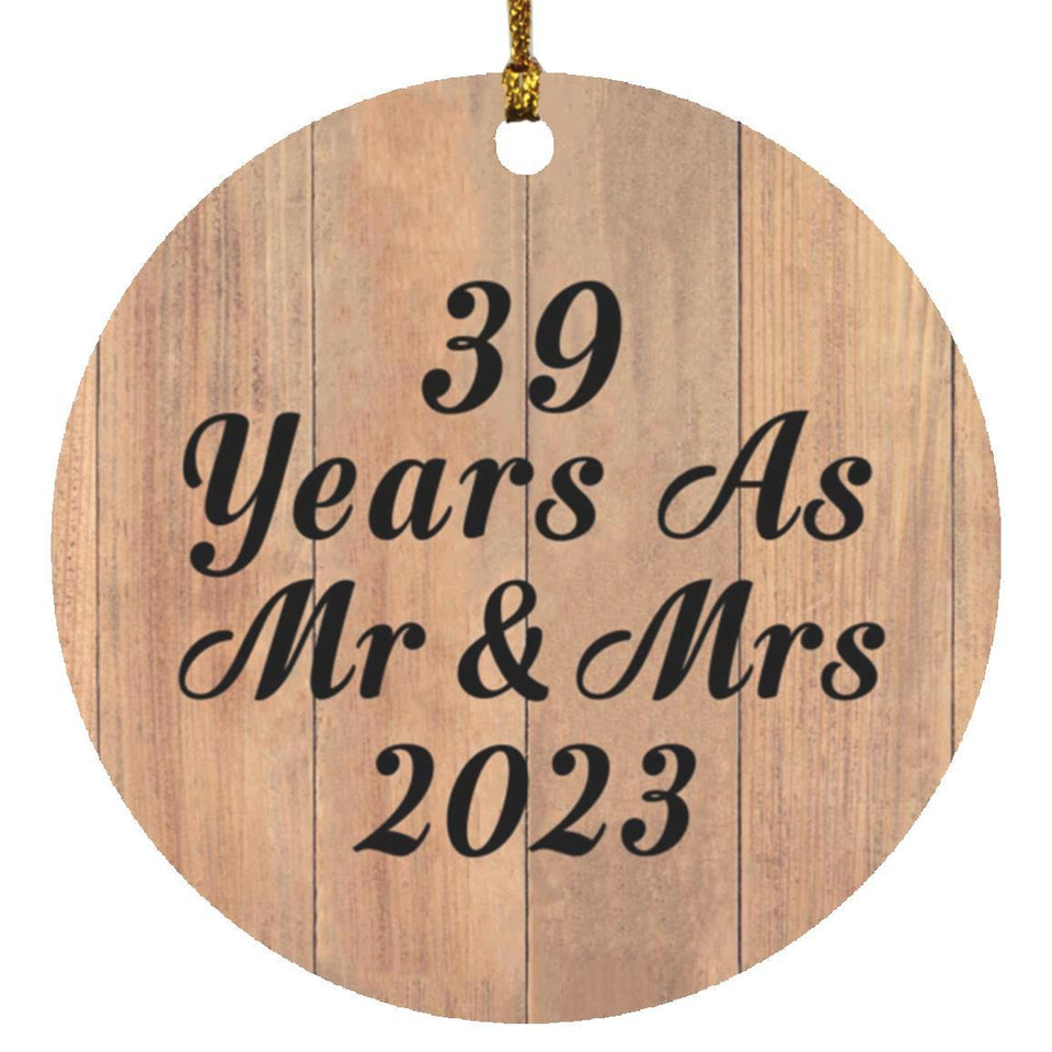 39 Years As Mr & Mrs 2023 - Circle Ornament C