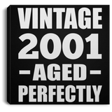 23rd Birthday Vintage 2001 Aged Perfectly - Canvas Square