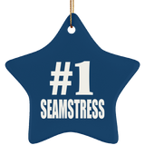 Number One #1 Seamstress - Star Ornament