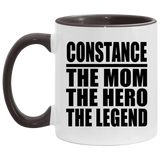 Constance The Mom The Hero The Legend - 11oz Accent Mug Black