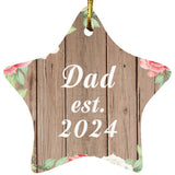 Dad Established Est. 2024 - Star Ornament B