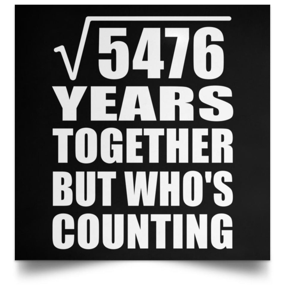 74th Anniversary Square Root of 5476 Years Who's Counting - Poster Square