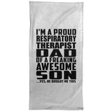 Proud Respiratory Therapist Dad Of Awesome Son - Hand Towel