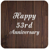 Happy 53rd Anniversary - Drink Coaster D