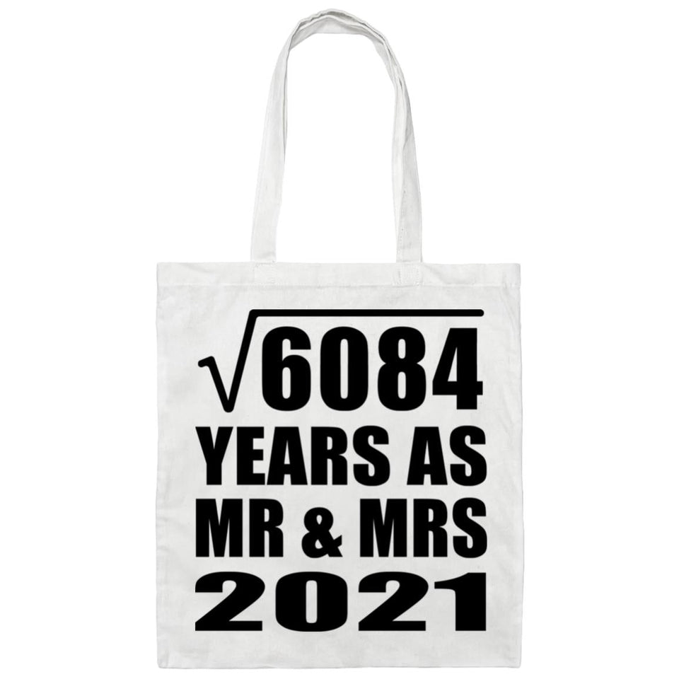 78th Anniversary Square Root of 6084 Years As Mr & Mrs 2021 - Tote Bag White