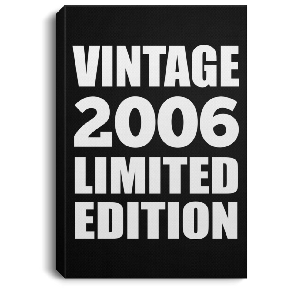 18th Birthday Vintage 2006 Limited Edition - Canvas Portrait
