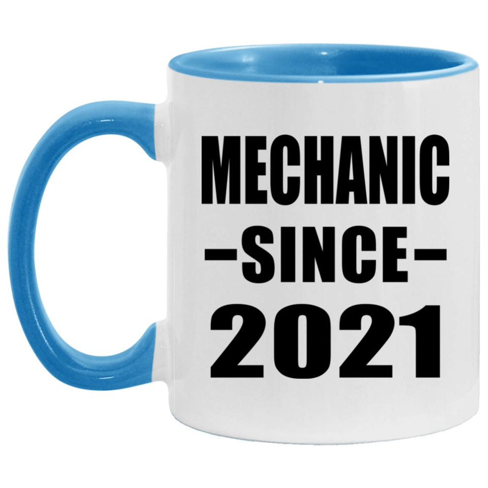 Mechanic Since 2021 - 11oz Accent Mug Blue