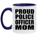 Proud Police Officer Mom - 11oz Accent Mug Purple