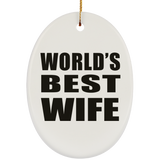 World's Best Wife - Oval Ornament