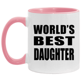World's Best Daughter - 11oz Accent Mug Pink