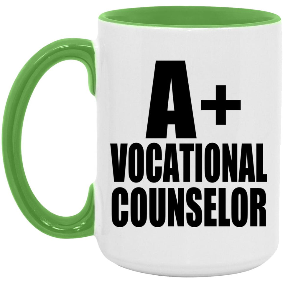 A+ Vocational Counselor - 15oz Accent Mug Green