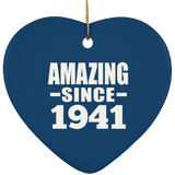 83rd Birthday Amazing Since 1941 - Heart Ornament